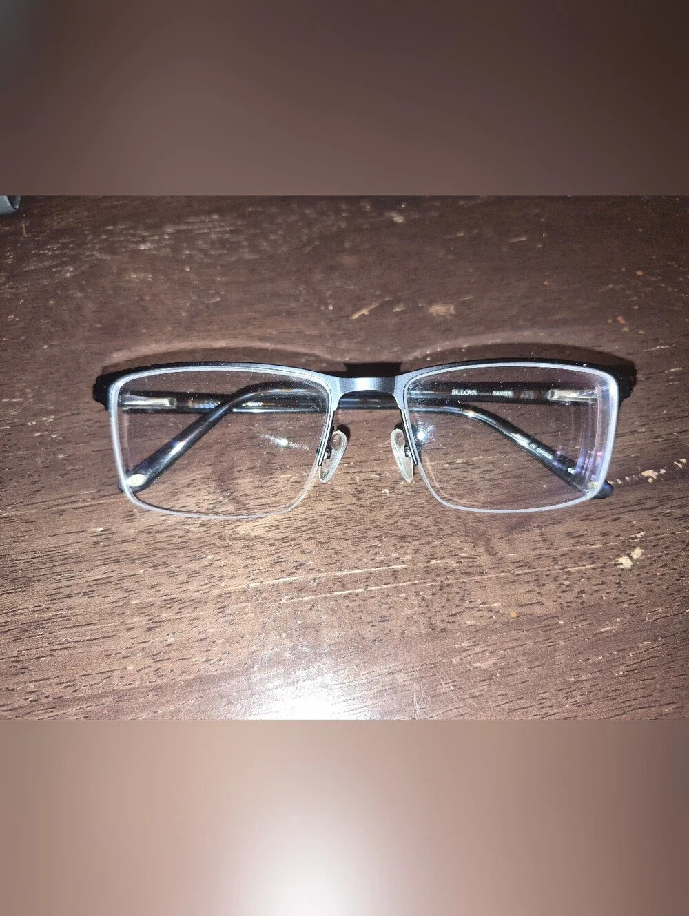 BULOVA DANZIG NAVY AUTHENTIC FRAMES EYEGLASSES 54[]17 140 Case & Cleaning Cloth
